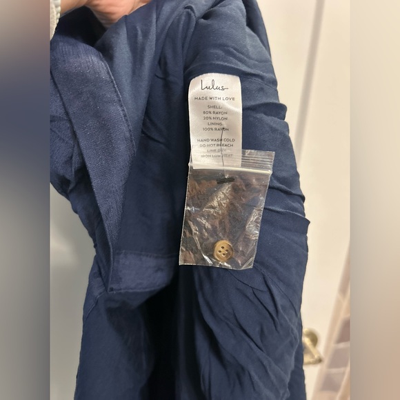 NWT Lulus Sweatness and Sunshine Navy Strapless Midi Dress - Picture 9 of 10